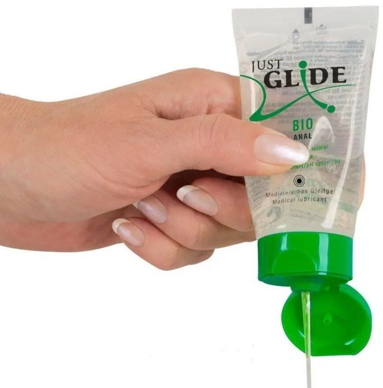 Анальна змазка на водній основі для сексу Just Glide Bio Anal 50 ml. Лубрикант для інтиму натуральний