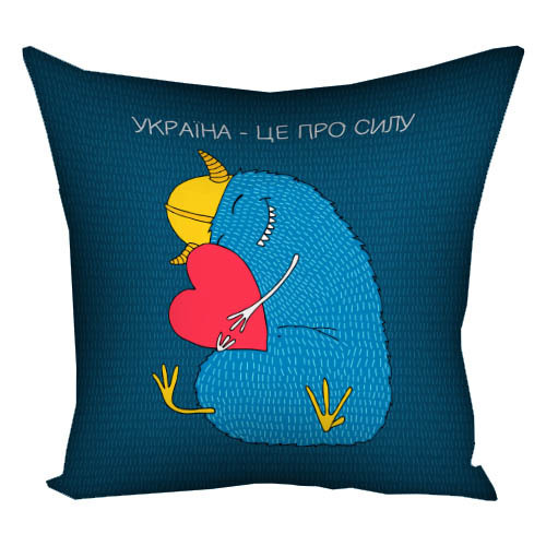 Подушка з принтом габардинова Україна – це про силу 50x50 (5P_22U011), фото 1
