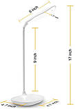 Настільна лампа, USB-портативна крижа бездротова акумуляторна гнучка сенсорна, фото 3