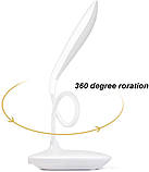 Настільна лампа, USB-портативна крижа бездротова акумуляторна гнучка сенсорна, фото 4