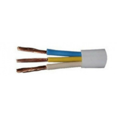 Кабель силовий ЗЗКМ 3х2.5 кв.мм гнучкий, плоский, 100м (ШВВП 3x2,5 ECG / 705864), фото 1