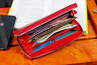 Червоний жіночий гаманець на блискавці з натуральної шкіри BOSTON B272, фото 9