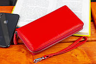 Червоний жіночий гаманець на блискавці з натуральної шкіри BOSTON B272, фото 10