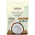 Nutiva, органічний кокосовий цукор, нерафінований, 454 г