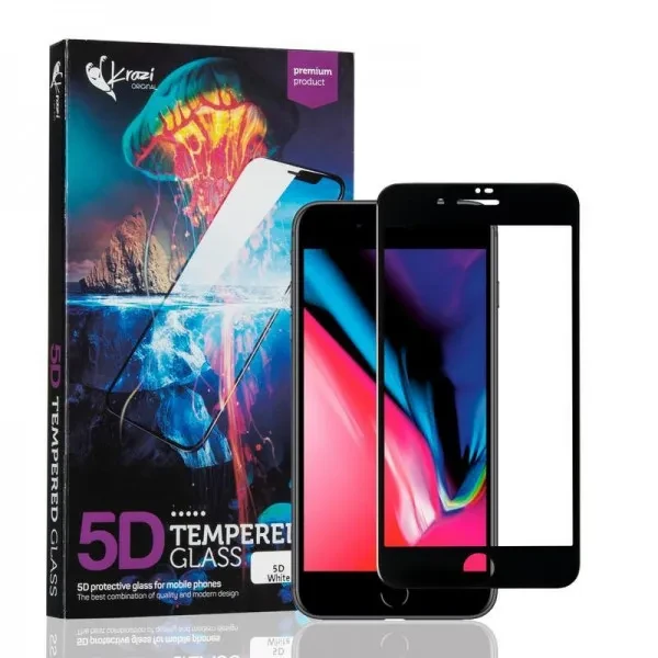 Защитное стекло Krazi 5D for iPhone 7/8 Black