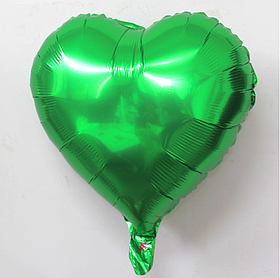 Фольгована куля Серце Зелена.Розмір 18'