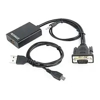 Переходник Cablexpert A-VGA-HDMI-01 HDMI (мама) - VGA (тато) Black