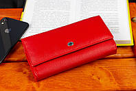 Червоний класичний гаманець із натуральної шкіри з блоком для карток ST Leather ST217-1, фото 8