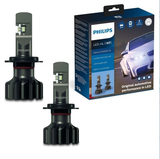 Автолампи PHILIPS LED H7 X-treme Ultinon +250% 5800K 11972XUWX2