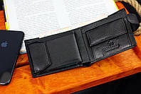 Чорне чоловіче портмоне з натуральної шкіри із візитницею Marco Coverna MC-2057-1, фото 9