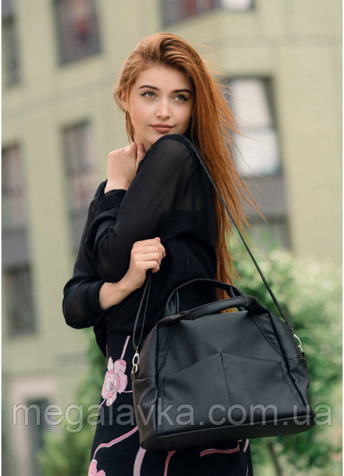 Жіноча спортивна сумка Sambag Vogue ZT чорна - MegaLavka
