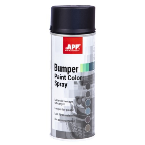Бамперна аерозольна автоемаль APP Bumper Paint Color Spray Чорна 400 мл, фото 1