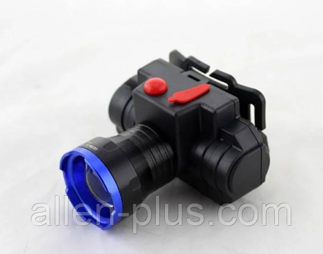 Ліхтар акумуляторний налобний BL-0603-T6, zoom (1х18650, 2 режими)