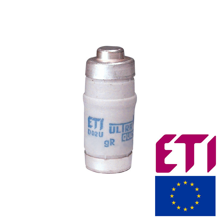 Запобіжник ETI D02 UQ gR 50A 400 E33 50kA 4312004 (швидкий), фото 1