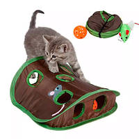 Интерактивная игрушка-туннель для кошек, 9 отверстий, 32x32см - Топ Продаж!