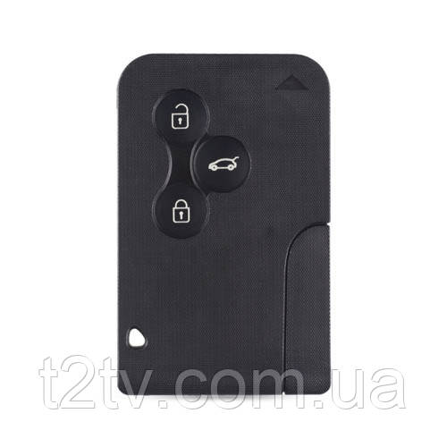 Ключ карта, корпус під чіп, 3кн, Renault Megane, фото 1