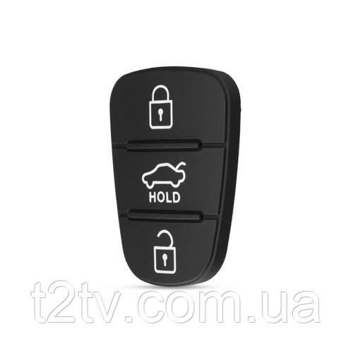Кнопки для викидного ключа Hyundai Kia, 3кн Hold, гумові, фото 1