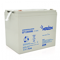 Аккумулятор MERLION AGM GP12800M8 12 V 80 Ah (260x165x210(215) Q1/48 АКБ свинцово-кислотный