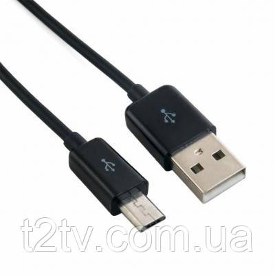Дата кабель USB 2.0 AM to Micro 5P 2.0m Fabric Premium black REAL-EL (EL123500048)