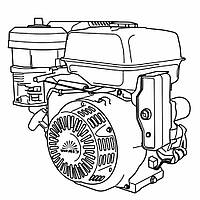 Двигатель бензиновый 13 л.с. шлиц 25,4 мм Латвия VITALS GE 13.0-25s