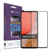 Стекло защитное MakeFuture Samsung A72 Full Cover Full Glue (MGF-SA72)