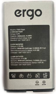 Акумулятор Ergo F247 Flash Dual Sim li-ion 4000 mAh, фото 2