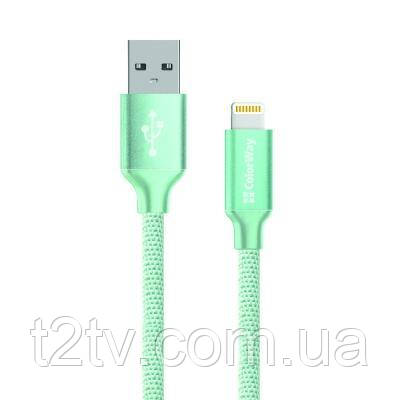 Дата кабель USB 2.0 AM to Lightning mint ColorWay (CW-CBUL004-MT)