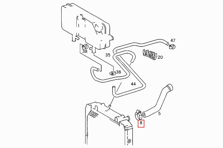 Хомут патрубка радіатора Mercedes 814-1320 000 000 671 Mercedes-Benz