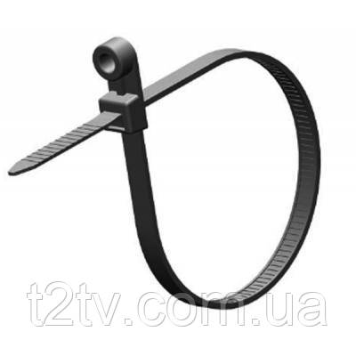 Стяжка 200мм/5.0мм під дюбель, чорна, 100 шт Ritar (CTКR-B5200 / 15651), фото 1