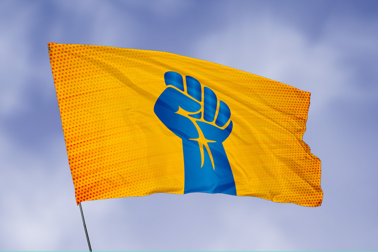 Прапор «Український опір» помаранчевий