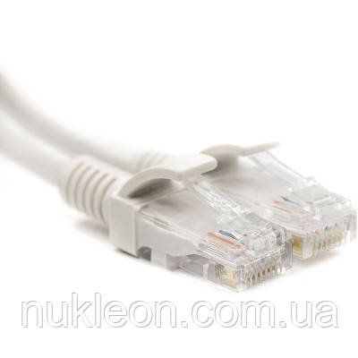 Популярний! Патч-корд 25м, UTP, cat.5e, CU, white PowerPlant (CA912636) - Краща якість тільки на Nukleon.com.ua
