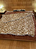 Тепла двоспальна ковдра на овчині 175х210 см, фото 5