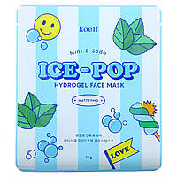 Гідрогелева маска для обличчя з м'ятою і cодою Koelf Mint&Soda Ice-Pop Hydrogel Face Mask 30g — 1 шт.