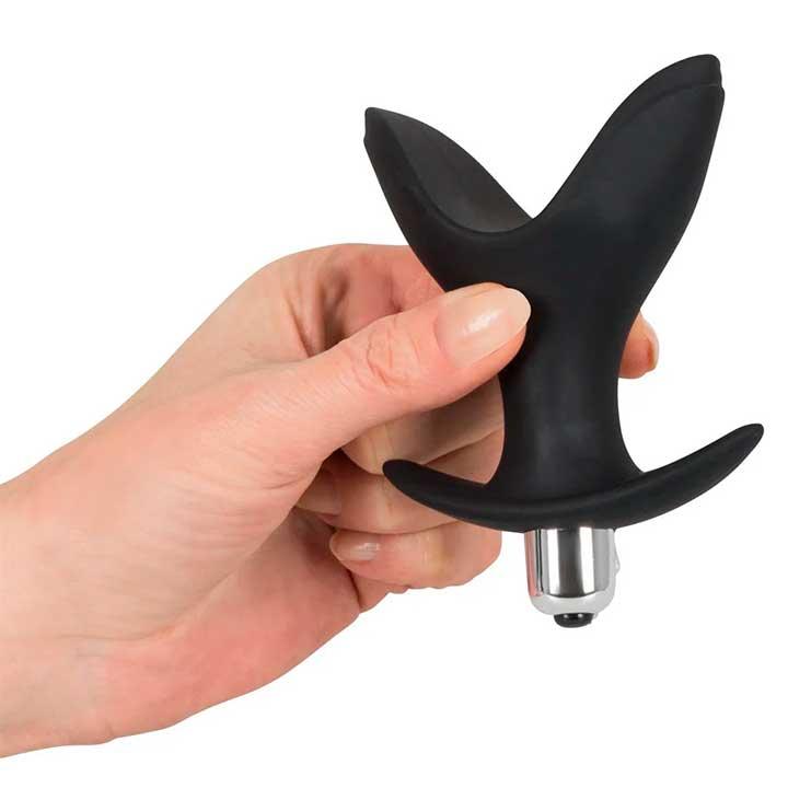 Анальна пробка-розширювач з вібрацією Black Velvets Vibrating Anchor Plug XL - 12,2*9,3 см- Анальні іграшки