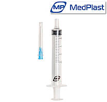 Шприц одноразовий 2мл Luer з голою 23G 0,6*32мм