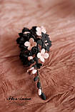 "Стильний вечір" авторська шпилька для волосся з квітами з полімерної глини. Прикраси на випускний, фото 5