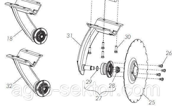 Ступиця диска для Vaderstad Carrier 470974 - фото 3 - id-p256344379