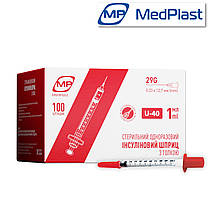 Шприц інсуліновий 1мл U-40 29G 0,33*12,7мм