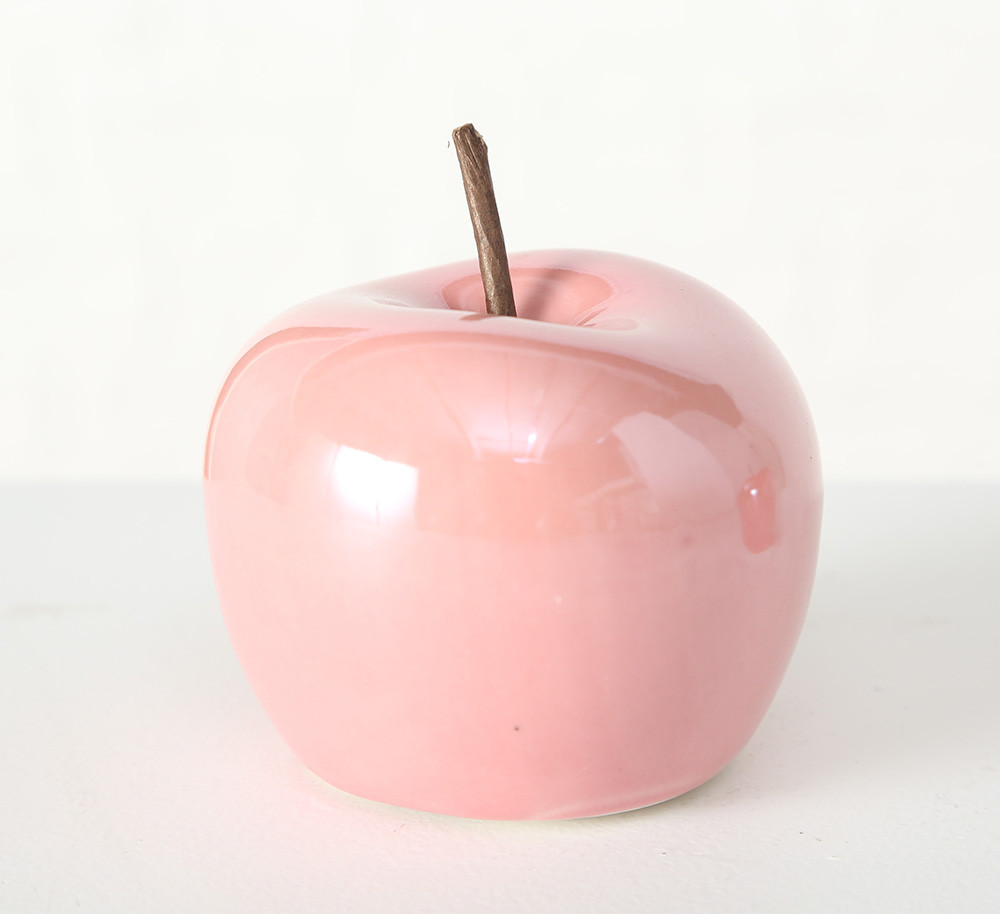 Декоративне яблуко кераміка рожевий һ8см 1014898-1Р