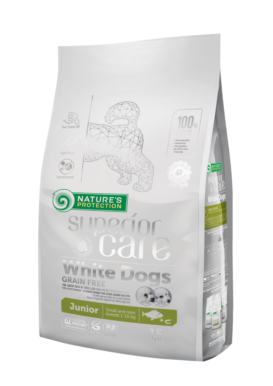 NP Superior Care White Dogs Grain Free Junior Small and Mini Breeds 1.5 кг