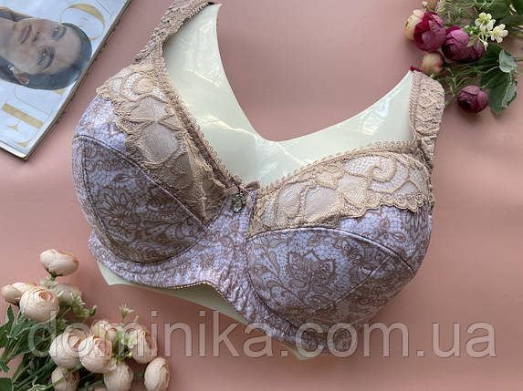80D Пудровий бюстгальтер на чашку D без поролону, фото 2