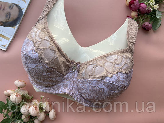 80D Пудровий бюстгальтер на чашку D без поролону, фото 1