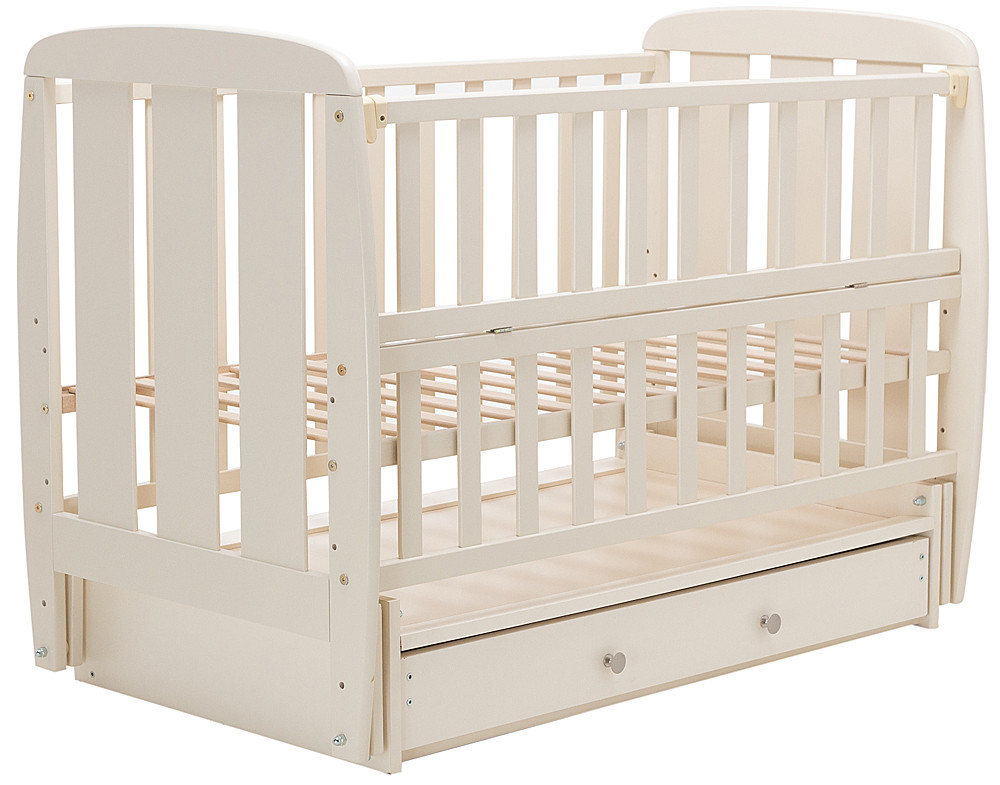 Ліжко Babyroom Кулька SH-03 маятник, ящик, відкидний бік бук слонова кістка