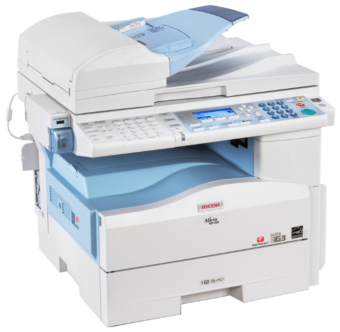 Ricoh Aficio MP 201SPF – МФУ А4 формата, 20 стр./мин, сетевой принтер ...