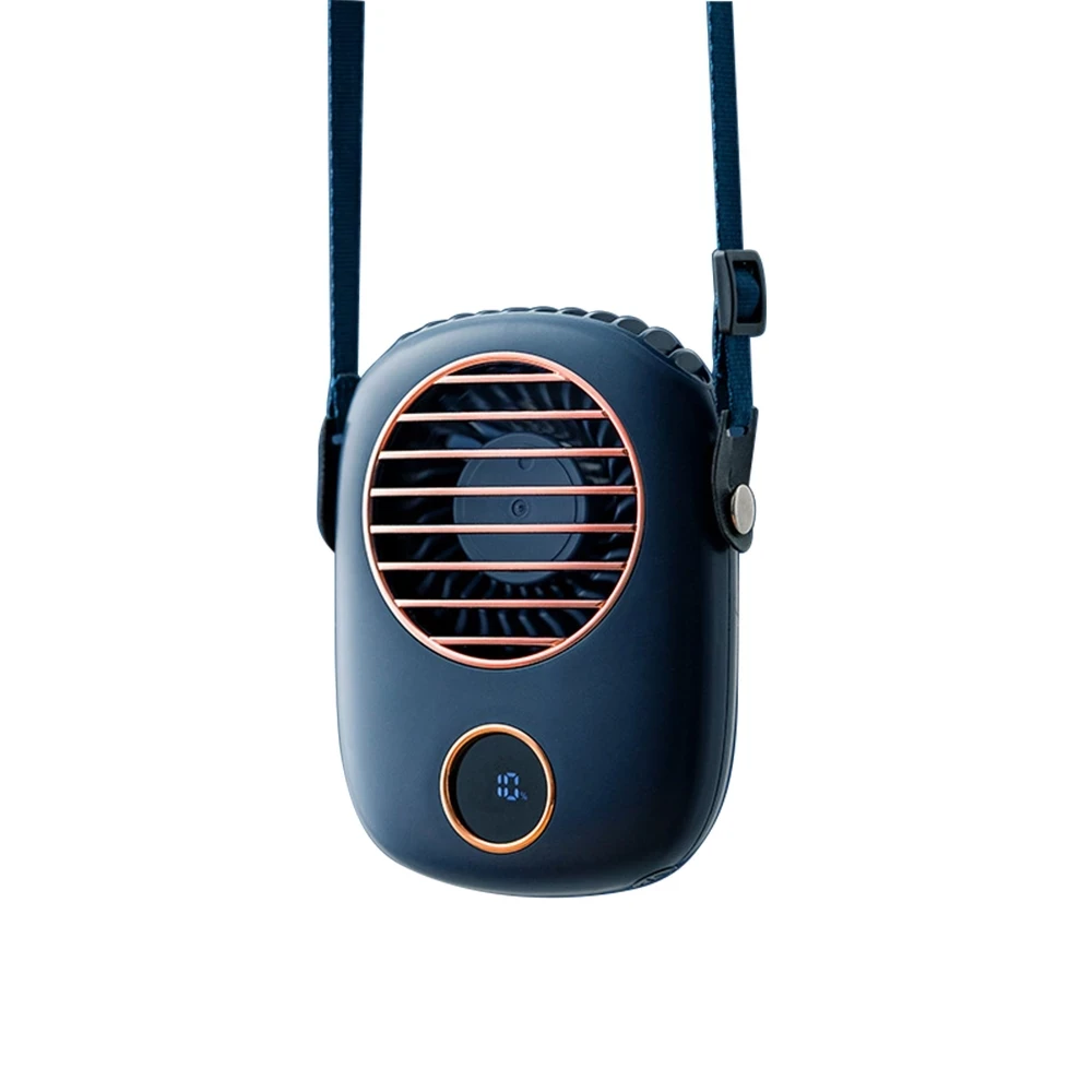Вентилятор на шию, міні портативний з акумулятором USB — Синій