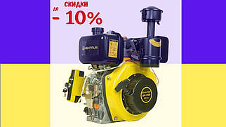 Дизельний двигун до мотоблоку Кентавр ДВО-300ДЕ дизельний, вал під шпонку 25,4 мм, 6,0 л. с.