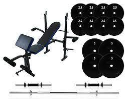 Набір штанга гантелі Neo Sport 72 кг професійна лавка для домашнього тренування, фото 1