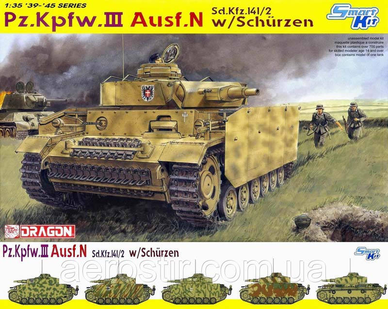 Pz.Kpfw. III Ausf. N   w\Schurzen     1\35   DRAGON 6474