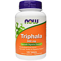 Трифала, Now Foods, 500 мг, 120 таблеток. Сделано в США.