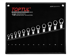 Набір ключів комбінованих трещоточных Toptul GPAQ1203 (реверс)12 шт